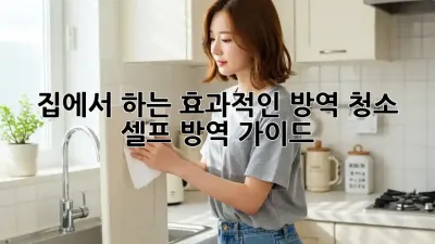 집에서 하는 효과적인 방역 청소: 셀프 방역 가이드