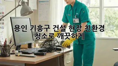 용인 기흥구 건설 현장, 친환경 청소로 깨끗하게!